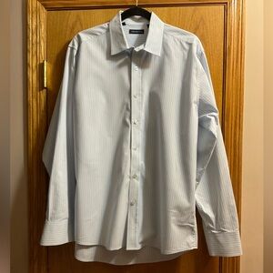 Men’s Source DNM Light Blue Pinstripe Long Sleeve Dress Shirt